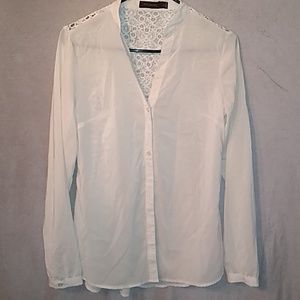 The Limited Sheer Lacy Blouse